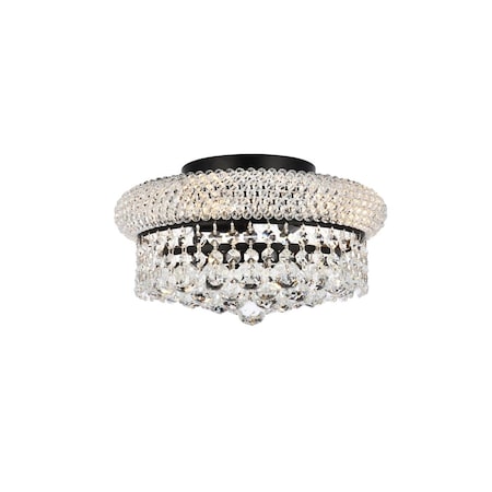 Lighting Business V1800F12BK-RC 12 in. Primo Flush Mount, Black LI1734386